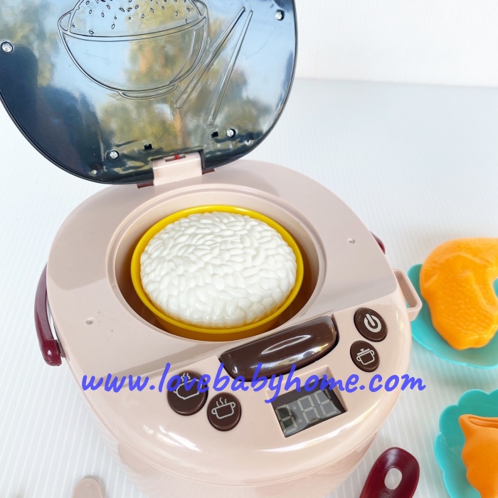 ของเล่น ชุดหม้อหุงข้าว Smart rice cooker set มีไฟและมีเสียง