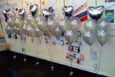 ลูกโป่งฟลอย์รูปหัวใจ สีเงิน ไซส์ 18 นิ้ว - Heart Shape Balloon Silver Color / Item No.TL-G011