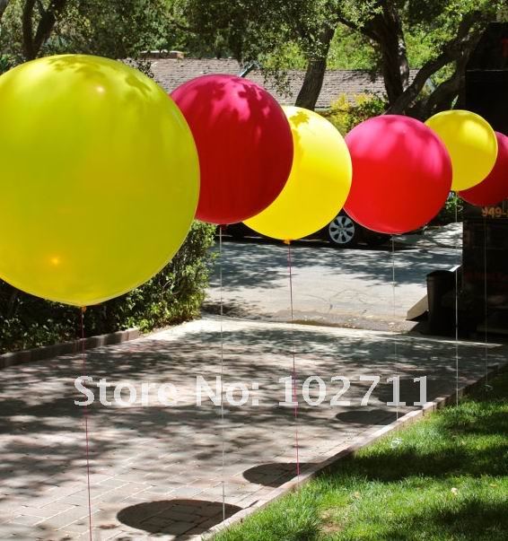 ลูกโป่งจัมโบ้ สีเหลือง ขนาด 24 นิ้ว - Round Jumbo Balloon Yellow 24"