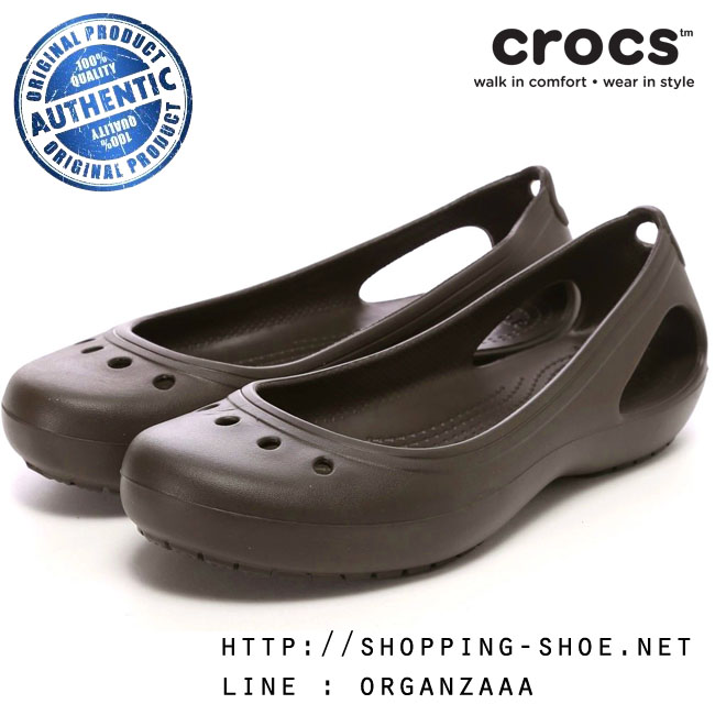 Crocs Kadee Flat - Espresso ของแท้ Outlet ไทยและอเมริกา