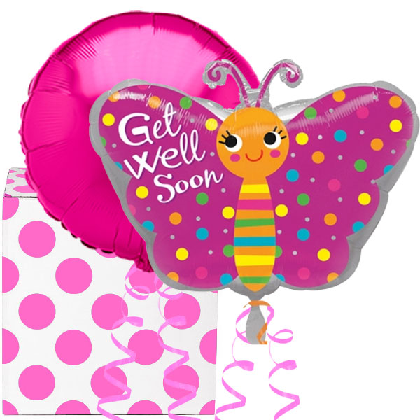 ลูกโป่งฟลอย์นำเข้า Get Well Butterfly / Item No. AG-26808 แบรนด์ Anagram ของแท้