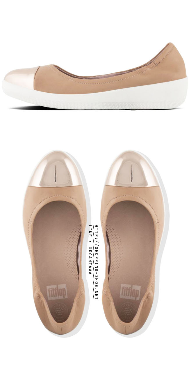 Fitflop Superbendy Mirror Ballerina Leather Nude ของแท้ นำเข้าจาก USA และ UK
