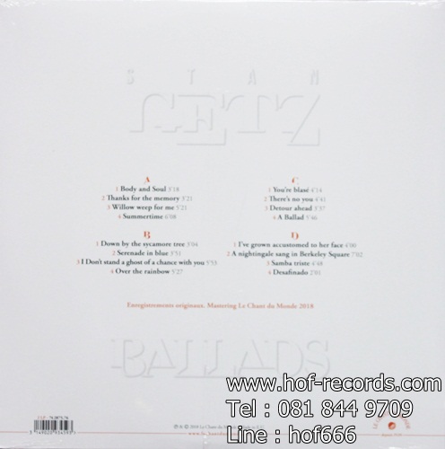 Stan Getz - Ballads 2Lp N.