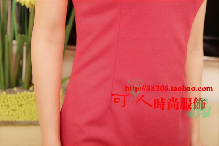 SALE//SALE (ส่งฟรี) ชุดเดรส สไตล์เกาหลี สีชมพูโรส คอปกสีขาว มีซิปด้านข้าง เข้ารูปทรงสวยมากค่ะ