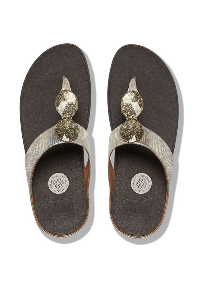 Fitflop Pierra Jewelled Pale Gold ของแท้ นำเข้าจาก USA และ UK
