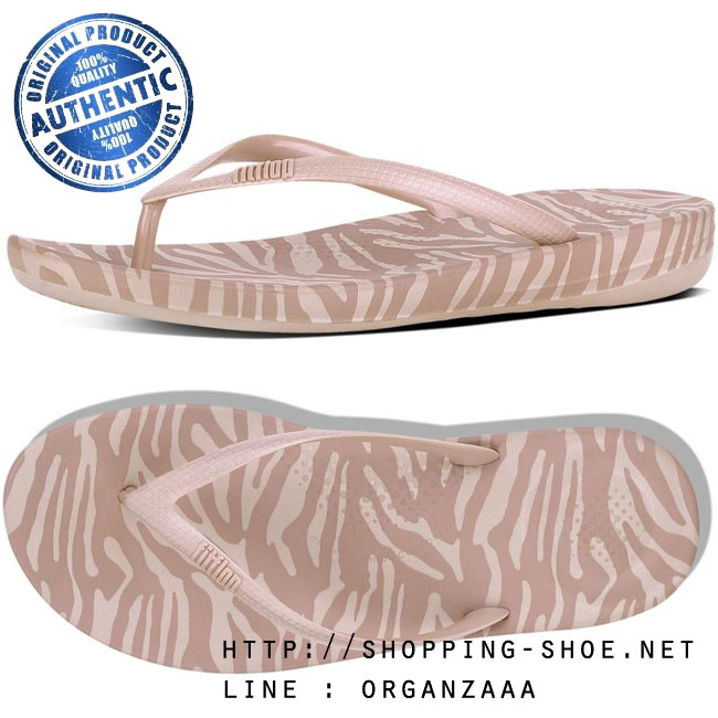 Fitflop Iqushion Super Ergonomic Flip Flop - Nude Tiger Print ของแท้ นำเข้าจาก USA และ UK