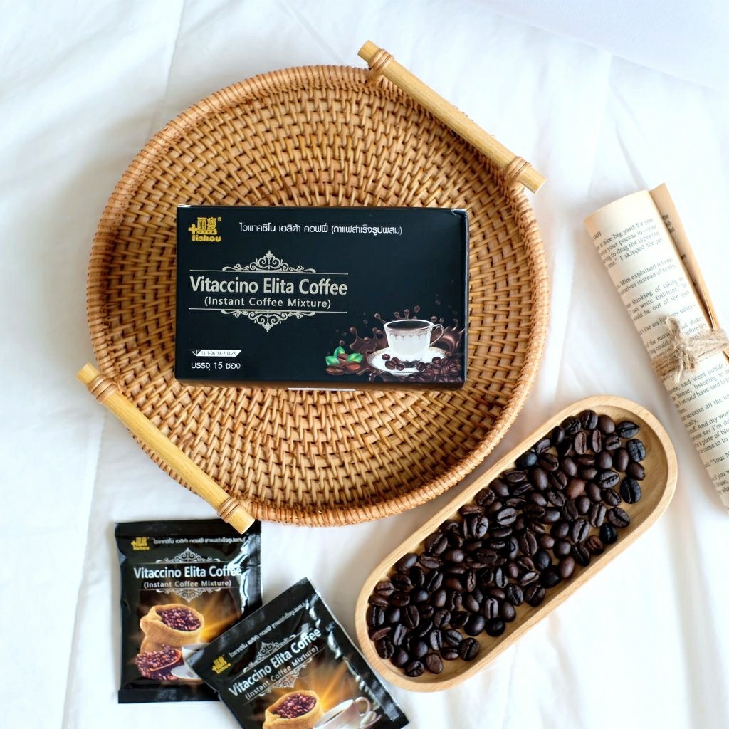 Vitaccino Elita Coffee ไวแทคซิโน่(กาแฟดำพลัส) แพกเกจใหม่ล่าสุด