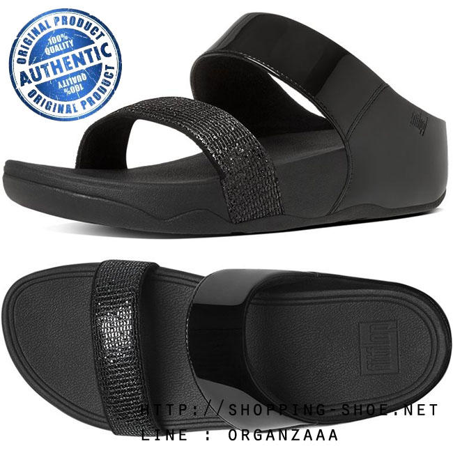Fitflop Lulu Superglitz Slide Sandal Black ของแท้ นำเข้าจาก USA และ UK
