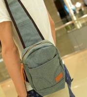 กระเป๋าวินเทจ เป้ ย่าม แนวๆ size S แบบกระเป่ายีนส์ สีฟ้า