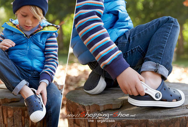 Crocs Bump It Clog - Navy / Oyster ของแท้ Outlet ไทยและอเมริกา