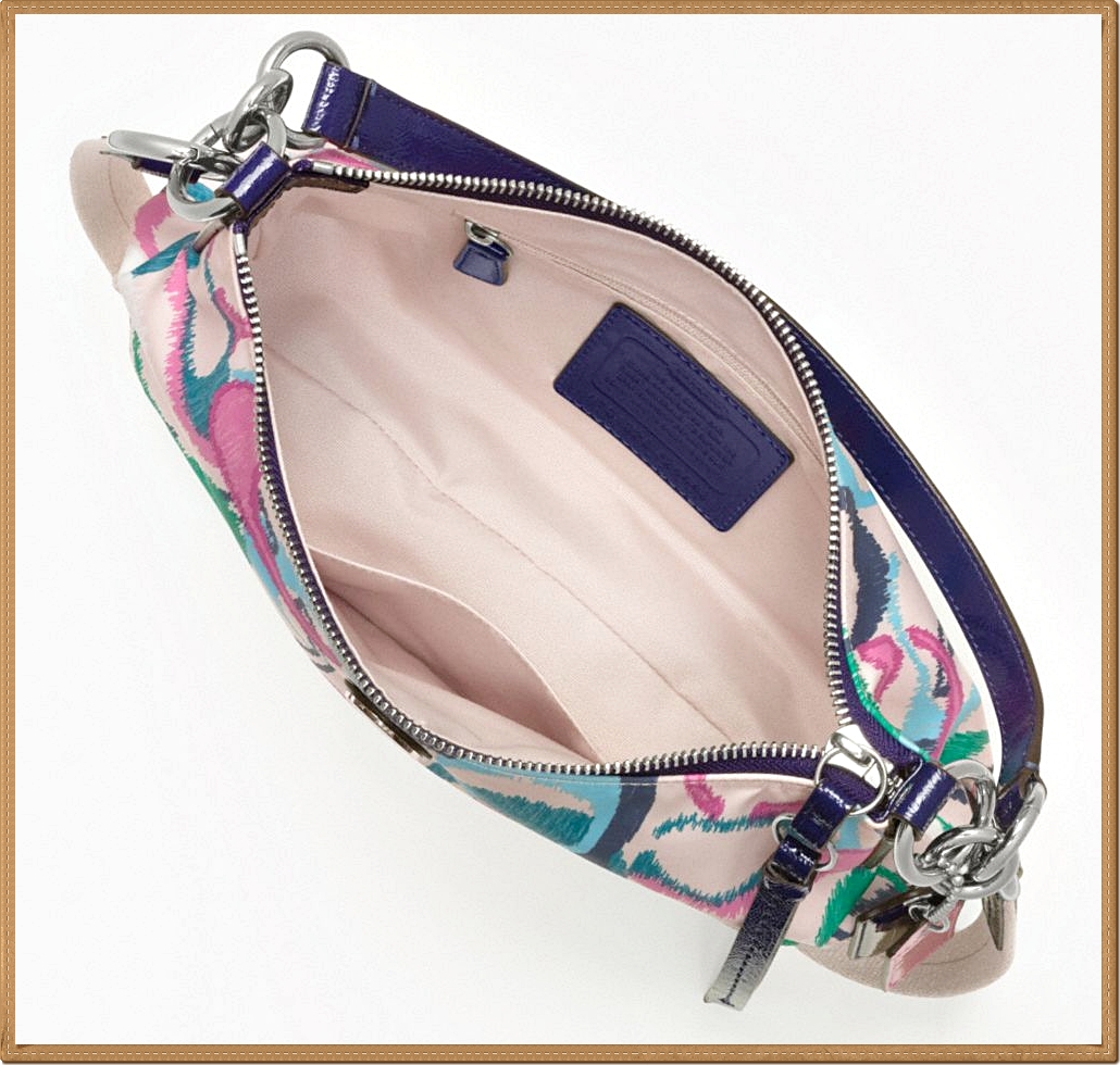 Coach Signature Stripe IKAT Print Demi Crossbody 24448
