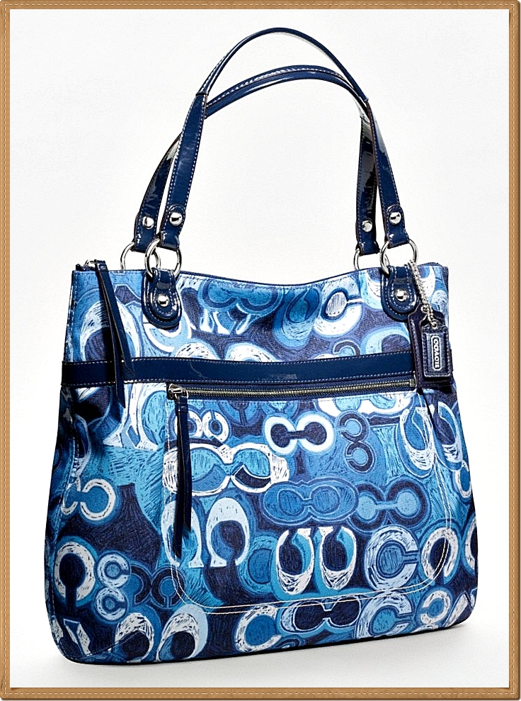 Coach Poppy Denim Print Glam Tote 19881