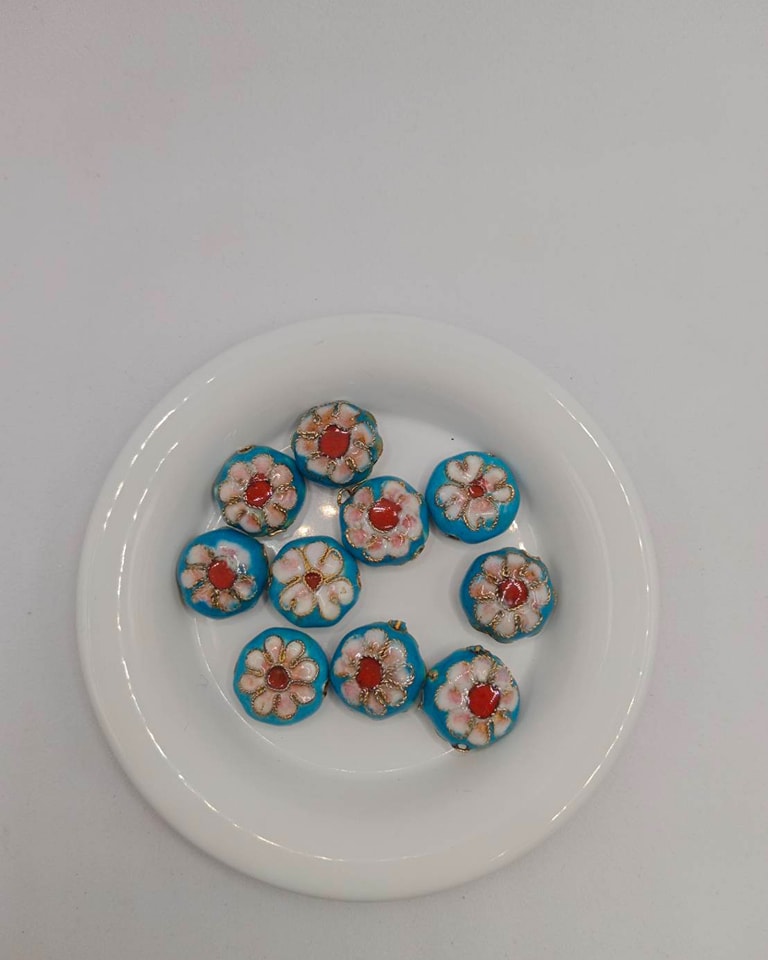 จี้กังใส รูปชาลาเปา ลายดอกไม้จีน ถุงละ 80 บาท