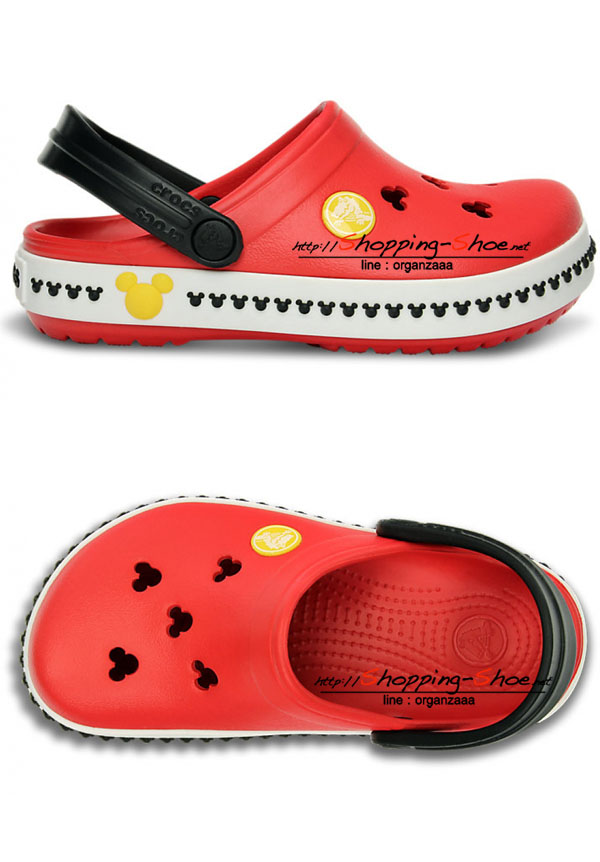 Crocband Mickey Clog III - Red / Black ของแท้ Outlet ไทยและอเมริกา