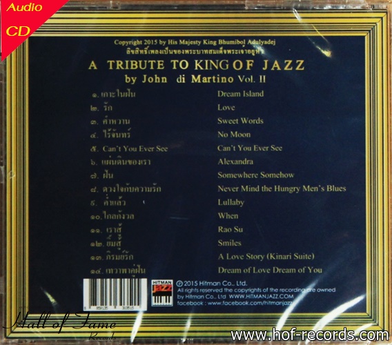 CD A tribute to King of Jazz by John di Martino Vol.2 New ( บรรเลง ) + EMS 50