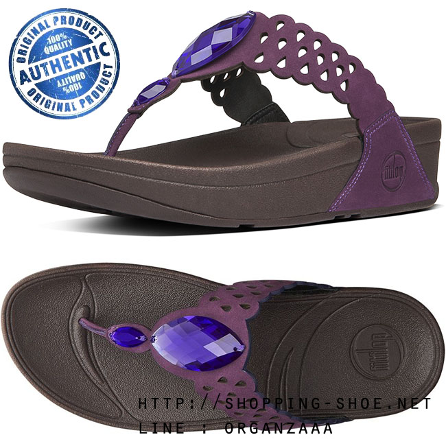 Fitflop Bijoo Nubuck Pomp Purple ของแท้ นำเข้าจาก USA และ UK