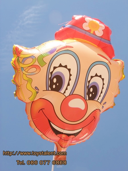ลูกโป่งฟลอย์ลายหน้าโบโซ่ - Bozo Face Foil Balloon / Item No. TL-A072