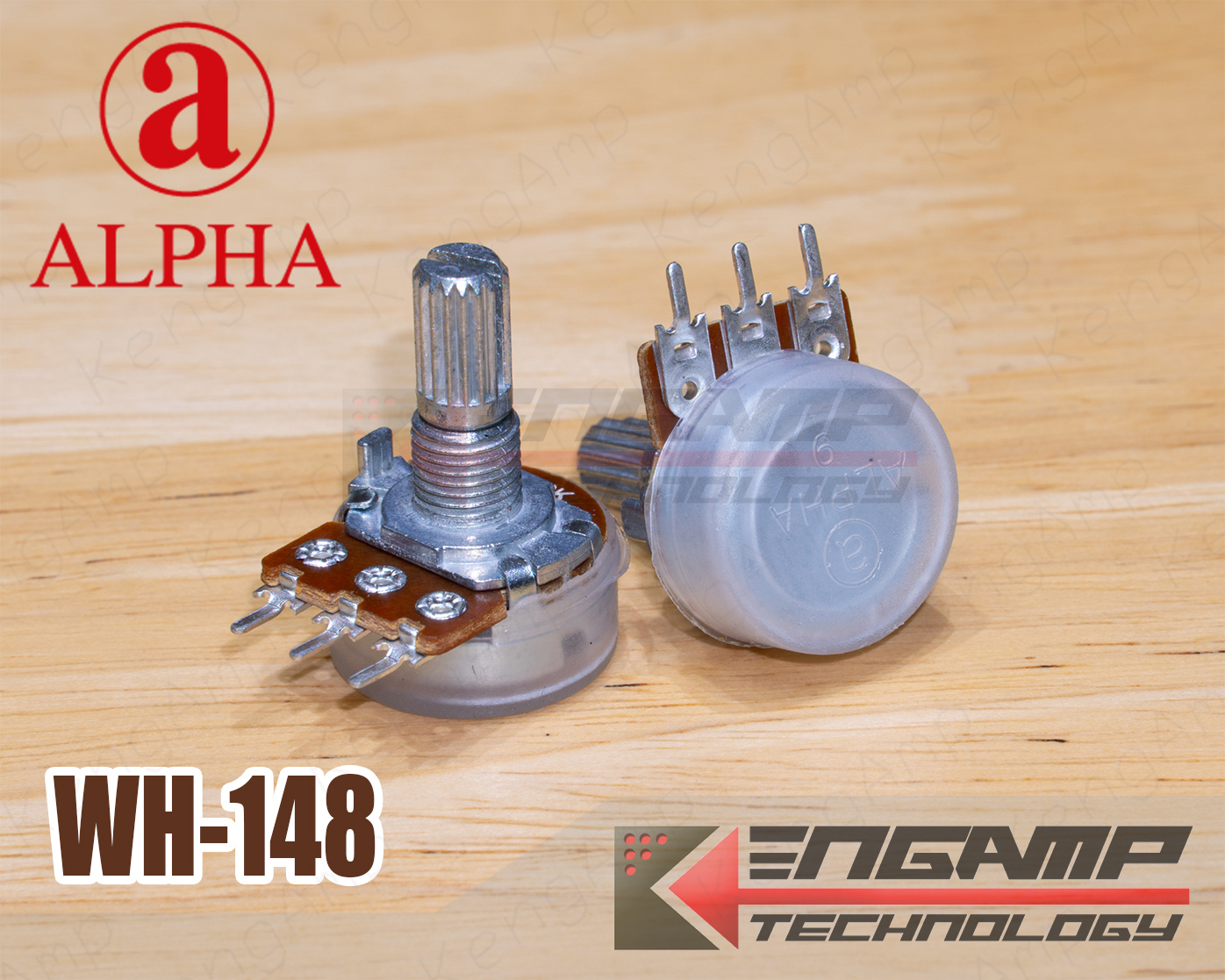 (1ตัว) [VR] RV16 วอลุ่ม 3ขา ALPHA มีกันฝุ่น แกน 17-30mm A250K
