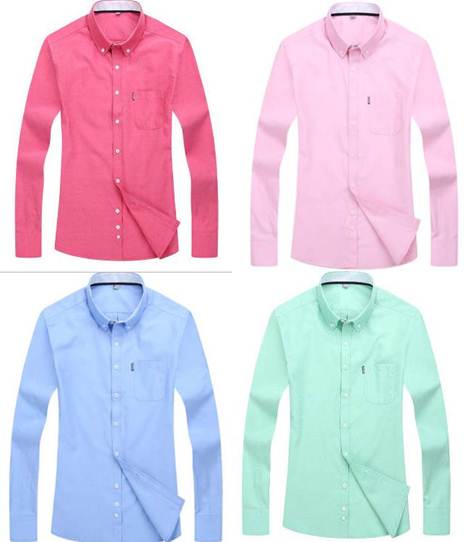 เล็กใหญ่พิเศษ!!เสื้อเชิ้ตแขนยาว สีพาสเทล แบบเรียบ (สี น้ำเงิน ฟ้าอ่อน เขียวอ่อน ชมพู เทา ขาว แดง ม่วง ) size No.36 -46