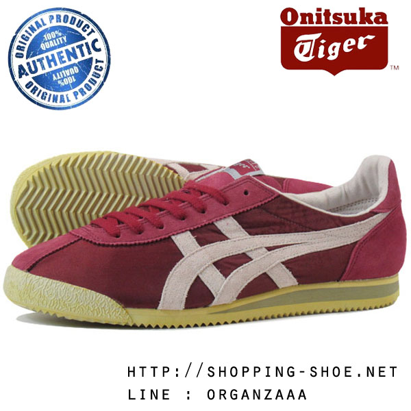 Onitsuka Tiger Corsair Vintage - Burgundy / White ของแท้ มีกล่อง ป้ายครบ
