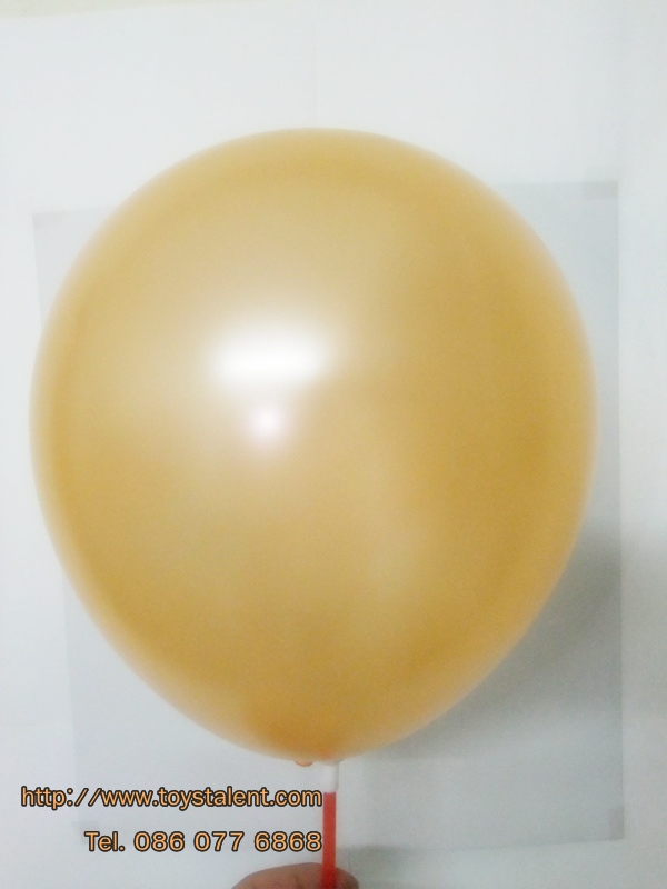 ลูกโป่งกลมเนื้อมุก สีส้มอ่อน (โอรส) ไซส์ 10 นิ้ว แพ็คละ 10 ใบ (Round Balloons - Pearl Orange Color 10")