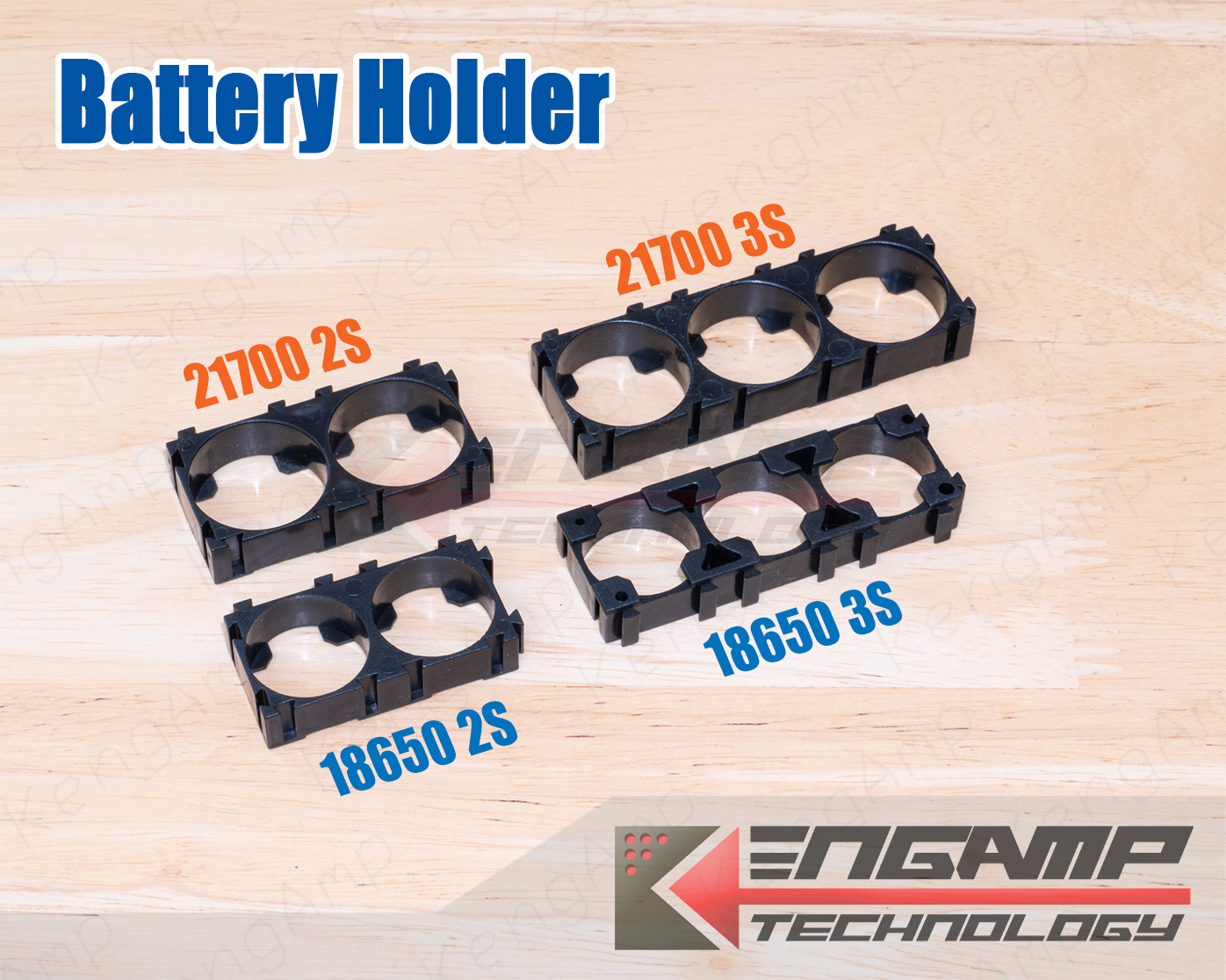 (มีตัวเลือก) [BATT] 18650 21700 Battery Holder 2S 3S ฐานยึดแบตเตอรี่สำหรับเบอร์ 18650 21700