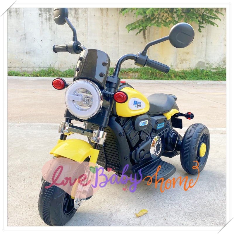 🏍️ Big Rider! มอเตอร์ไซค์เด็กสามล้อ รถไฟฟ้า สีเหลืองสด 🚦 | มีไฟ-เสียง เสมือนจริง