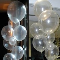 ลูกโป่งกลมเนื้อคริสตัล ใสไม่มีสี ไซส์ 12 นิ้ว แพ็คละ 10 ใบ (Round Balloons - Crystal Clear Color 12")