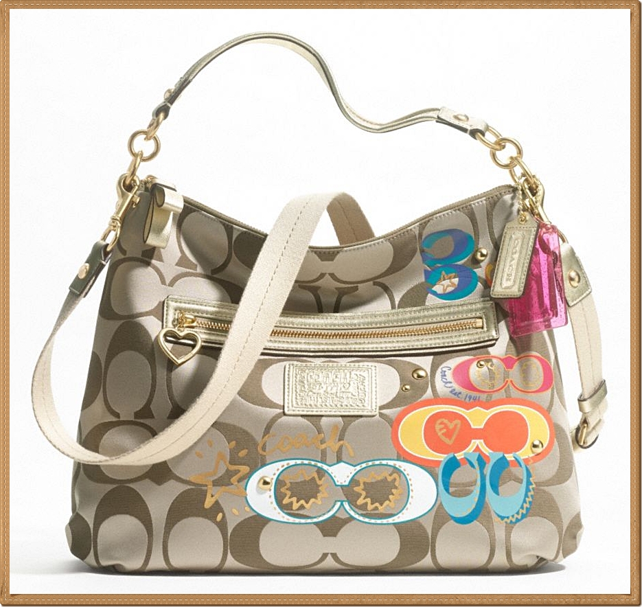 Coach Daisy Pop C Applique Hobo 20962