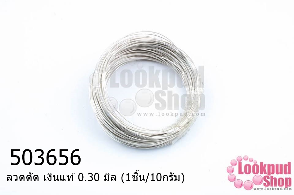 ลวดดัด เงินแท้ 0.30 มิล (1ชิ้น/10กรัม)