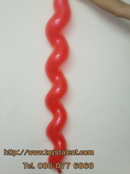 ลูกโป่งเกลียว Sprial Balloon คละสี แพ็คละ 10 ชิ้น
