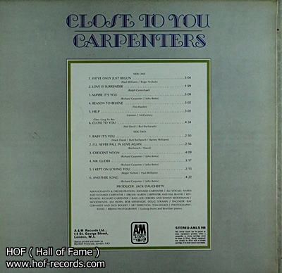 Carpenters - Close to you _ 1 LP