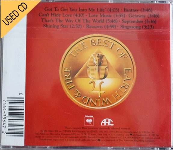USED CD Earth Wind & Fire - The Best of
