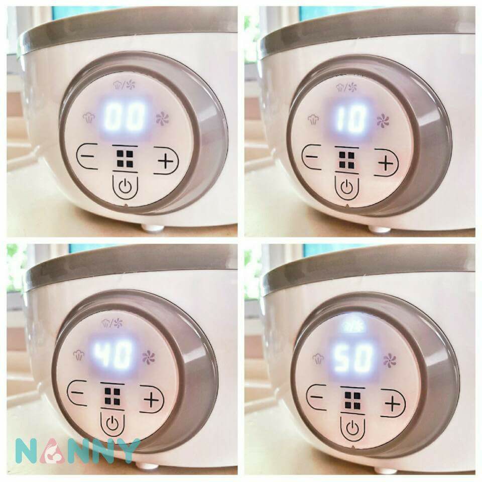 เครื่องนึ่งขวดนมพร้อมอบแห้ง Nanny Electric Steam Sterilizer&Dryer 3-in1 เครื่องนึ่งขวดนมพร้อมอบแห้ง Nanny Electric Steam Sterilizer&Dryer 3-in1 (สินค้ารับประกัน 1 ปีจากศูนย์) *สินค้าจากศูนย์ไทยค่ะ* ข้อมูลสินค้า เครื่องนึ่งขวดนมพร้อมอบแห้ง แบรนด์แนนนี่ ใช้นึ่งขวดนมเพื่อการฆ่าเชื้อและอบแห้ง ฆ่าเชื้อด้วยระบบไอน้ำร้อน ใช้นึ่งขวดนม จุมนมและอุปกรณ์ต่างๆ ของลูกน้อย โดยไม่ใช้สารเคมี เพื่อสุขอนามัยที่ดีของลูกน้อย คุณสมบัติ - ใส่ขวดนมนมได้ 6 ขวด - วัสดุปลอดสาร BPA Free - ฆ่าเชื้อโรคได้ถึง 99.99% - ตัดไฟอัตโนมัติ - หน้าจอ LED ปุ่มกดแบบทัชสกรีน ใช้งานง่ายสุดๆ - ปรับการทำงานได้ 3 แบบ คือ นึ่งอย่างเดียว/อบแห้งอย่างเดียว/และนึ่งพร้อมอบแห้งค่ะ - นึ่งฆ่าเชื้อด้วยเวลาเพียง 10 นาที การทำงานของหน้าจอ - กดปุ่มกลาง เพื่อเลือกการทำงาน - หน้าจอจะแสดงสัญลักษณ์การทำงาน เช่น นึ่ง/อบแห้ง/หรือนึ่งพร้อมอบแห้ง - เวลาการทำงานของระบบ *นึ่ง ใช้เวลา 10 นาที/**อบแห้ง ใช้เวลา 40 นาที/***นึ่งพร้อมอบแห้ง ใช้เวลา 50 นาที วิธีการใช้งาน 1. เติมน้ำลงในถาด 150 มล. 2. วางฐานและอุปกรณ์ให้เรียบร้อย (ถาดด้านบนปรับระดับได้) 3. เสียบปลั๊กแล้วกดปุ่ม เปิดเครื่อง 4. เลือกโปรแกรมการใช้งาน 5. ถ้าต้องการปรับลด/เพิ่มเวลา ให้กดปุ่ม - หรือ + (ยกเว้นโปรแกรมนึ่งไม่สามารถปรับเวลาได้) 6. เมื่อสิ้นสุดการทำงาน จะมีเสียงเตือน และเครื่องจะดับอัตโนมัติ ในชุดประกอบด้วย 1. ฝาครอบ 2. ชั้นสำหรับนึ่งจุกนม 3. ชั้นสำหรับนึ่งขวดนม 4. ฐานทำความร้อนมีสายไฟพร้อมใช้งาน 5. คู่มือและใบรับประกัน 6. แถมฟรี! ที่คีบขวดนม และแก้วตวงน้ำ ขนาดเครื่องนึ่ง (กว้างxสูง) 25x37 เซนติเมตร ขนาดกล่องสินค้า 28x28x39 เซนติเมตร บรรจุ : กล่องสินค้าอย่างดีเหมือนในภาพค่ะ *บริการเช็คสินค้าก่อนส่งทุกชิ้นค่ะ*