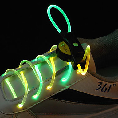 เชือกผูกรองเท้าไฟ LED สีเขียว/สีเหลือง Shoelace - LED Green/Yellow color