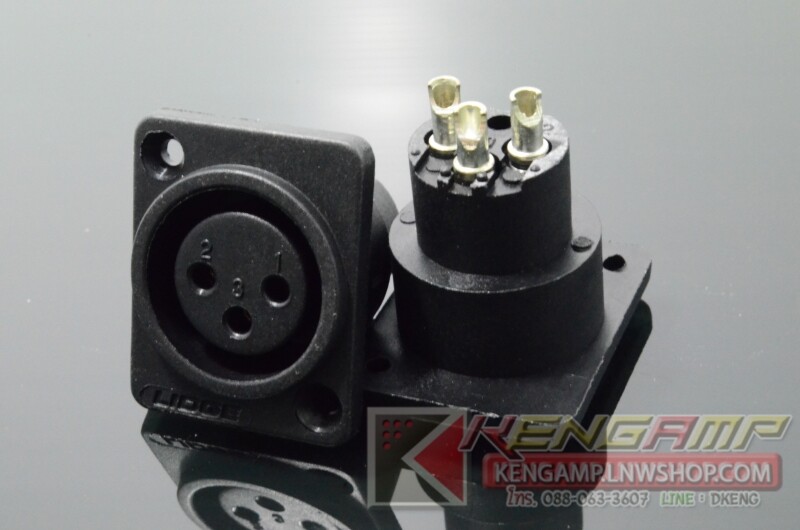 (1ตัว) [PJ] LIDGE YM-049 แจ๊ค XLR ตัวเมีย 3 ขา สำหรับติดแท่น