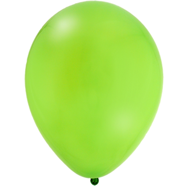 ลูกโป่งกลมเนื้อสแตนดาร์ท สีเขียวตองอ่อน ไซส์ 10 นิ้ว แพ็คละ 10 ใบ (Round Balloons Size 10" - Standard Green Lime Color)