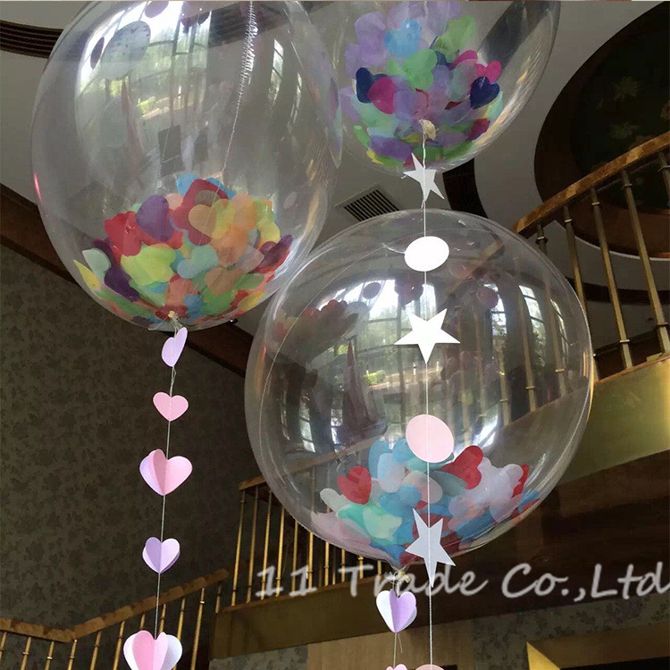 ลูกโป่งใส BoBo Balloon ทรงกลมลูกบอล ไซส์ 18 นิ้ว (ไม่รวมของด้านใน) Item No. TL-G052