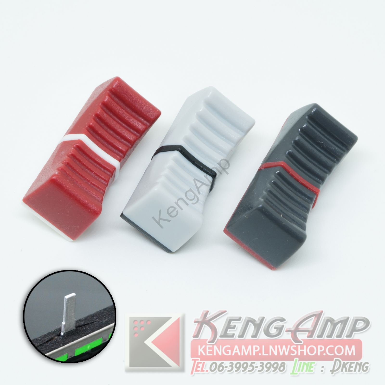 (1ตัว) [KNOP] ฝาครอบสไลด์มิกเซอร์ สไตล์ Yamaha สำหรับแกน 4mm