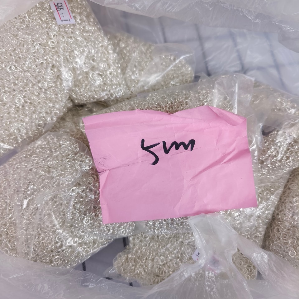 ห่วงทำสร้อยเปิดได้ 5 มิล สีเงิน อย่างดี แพคใหญ่ ครึ่งกิโล 800฿