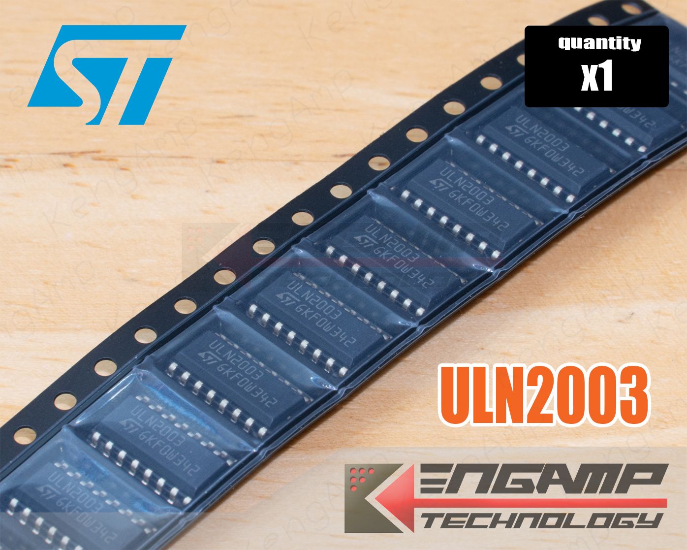 (1ตัว) [IC] ULN2003 (SOP-16) ST SEVEN DARLINGTON ARRAYS