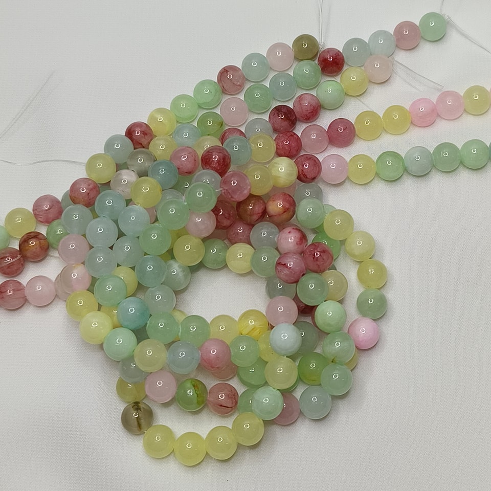 หินแบริลแคนดี้ หินความรักหอมหวาน อารมณ์ดี ความรัก อ่อนวัย ยาว 37 ซม. 10 มิล (42 เม็ด)