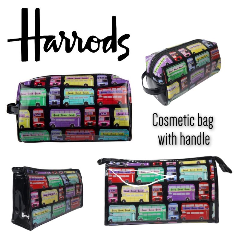 🇬🇧Harrods 💯ของแท้ 100% London Bus Wash Bag with lead
