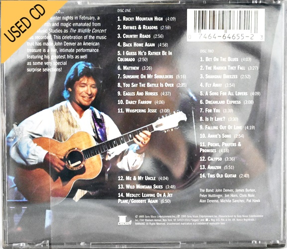 Used CD John Denver - The wild life Concert 2 CD Set