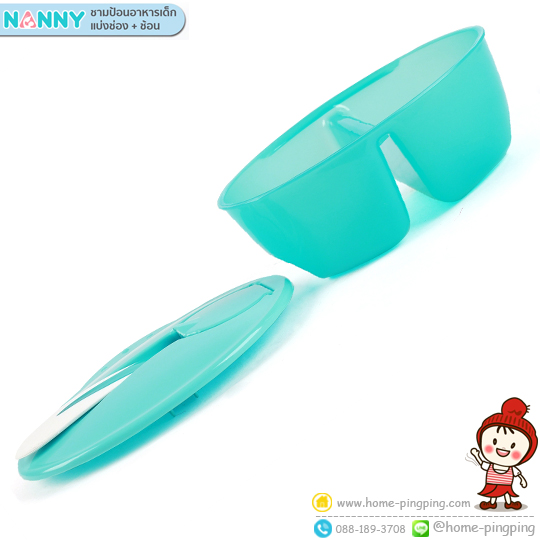 N105 #Nanny ชามป้อนอาหาร แบ่งช่อง มีฝา+ช้อน - ผลิตจากพลาสติก PP ที่มีความปลอดภัย BPA Free และสี Food Grade - รูปทรงออกแบบมา ให้คุณแม่จับถนัดมือขณะป้อนอาหารลูกน้อย - มีฝาปิดสนิท และที่เก็บช้อน เพื่อความสะอาดและสะดวกในการใช้งาน - ชามแบ่งออกเป็น 2 ช่อง เพื่อให้อาหารของลูกน้อยได้คุณค่าอาหารครบถ้วน ช่องแบ่งลึก ตักอาหารง่ายและไม่หก - ทนอุณหภูมิ -20 ถึง 120 องศา - เข้าไมโครเวฟได้ - เข้าเครื่องล้างจาน และ เครื่องนึ่งฆ่าเชื้อได้ แนะนำ ให้เปิดฝาก่อนอุ่นอาหาร อุ่นเพียง 1-3 นาที ขึ้นอยู่กับกำลังวัตต์ของไมโครเวฟ 600วัตต์ อุ่น3นาที 700วัตต์ อุ่น2นาที 800วัตตื อุ่น1นาที ไม่ควรใช้งานนานเกินไป ควรเปลี่ยนทุกๆ2-3เดือน #ถ้วยเก็บอาหาร #กล่องเก็บอาหารเด็ก #กล่องข้าวเด็ก #ชามป้อนอาหาร #ชามกินข้าวเด็ก #ชามแบ่งช่อง #ชามทานข้าวลูก #ชามเด็ก #กล่องแบ่งช่อง #กล่องอาหารแบ่งช่อง #ชามพกพา #อุปกรณ์ทานข้าวสำหรับเด็ก #แนนนี่