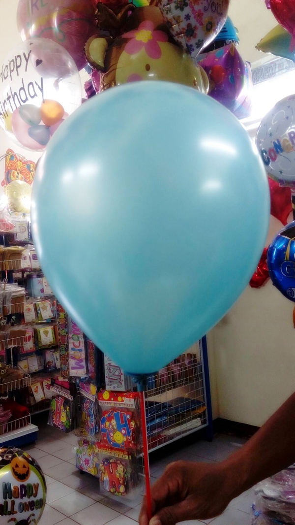ลูกโป่งกลมเนื้อมุก สีฟ้าอ่อนเทอร์ควอยซ์ ไซส์ 12 นิ้ว แพ็คละ 10 ใบ (Round Balloons Size 12" - Pearl Light Turquoise Blue Color)