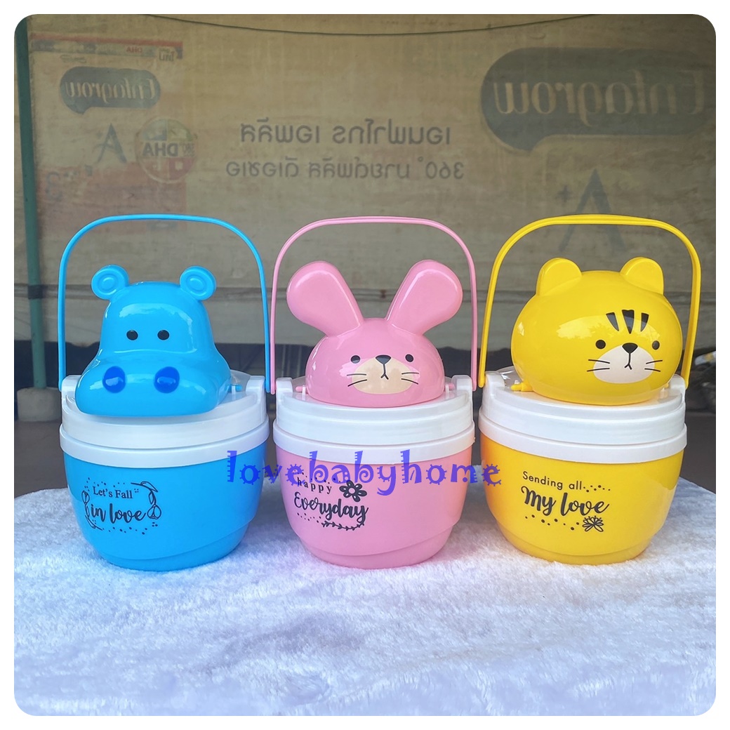 กระติกน้ำ colorful ลายหัวสัตว์น่ารักๆ