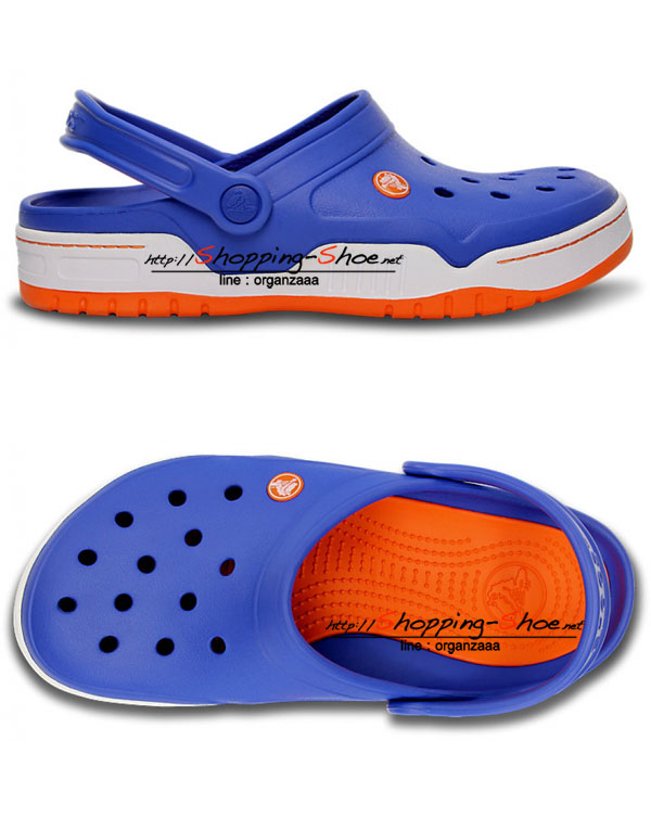 Crocs Front Court Clog - Sea Blue / Orange ของแท้ Outlet ไทยและอเมริกา