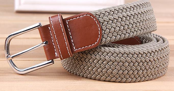 สีใหม่!!เข็มขัดยืด เข็มขัดหมุด แฟชั่น ถักสีสัน ( สีกากี ครึม ดำ แดง น้ำเงิน กรมท่า เทา สามสี )