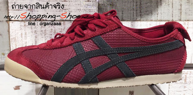 Onitsuka Tiger Mexico 66 - Wine / Dark Grey ของแท้ มีกล่อง ป้ายครบ